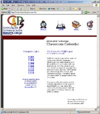 The Main Calendar Page